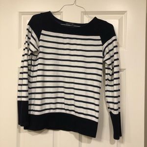 Blue and white stripe sweater